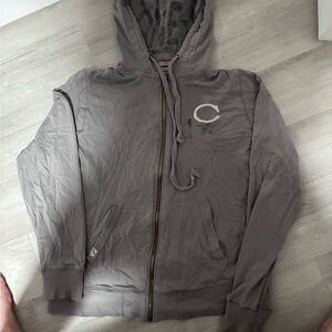 Converse Charcoal Hooded Zip-Up Sweater